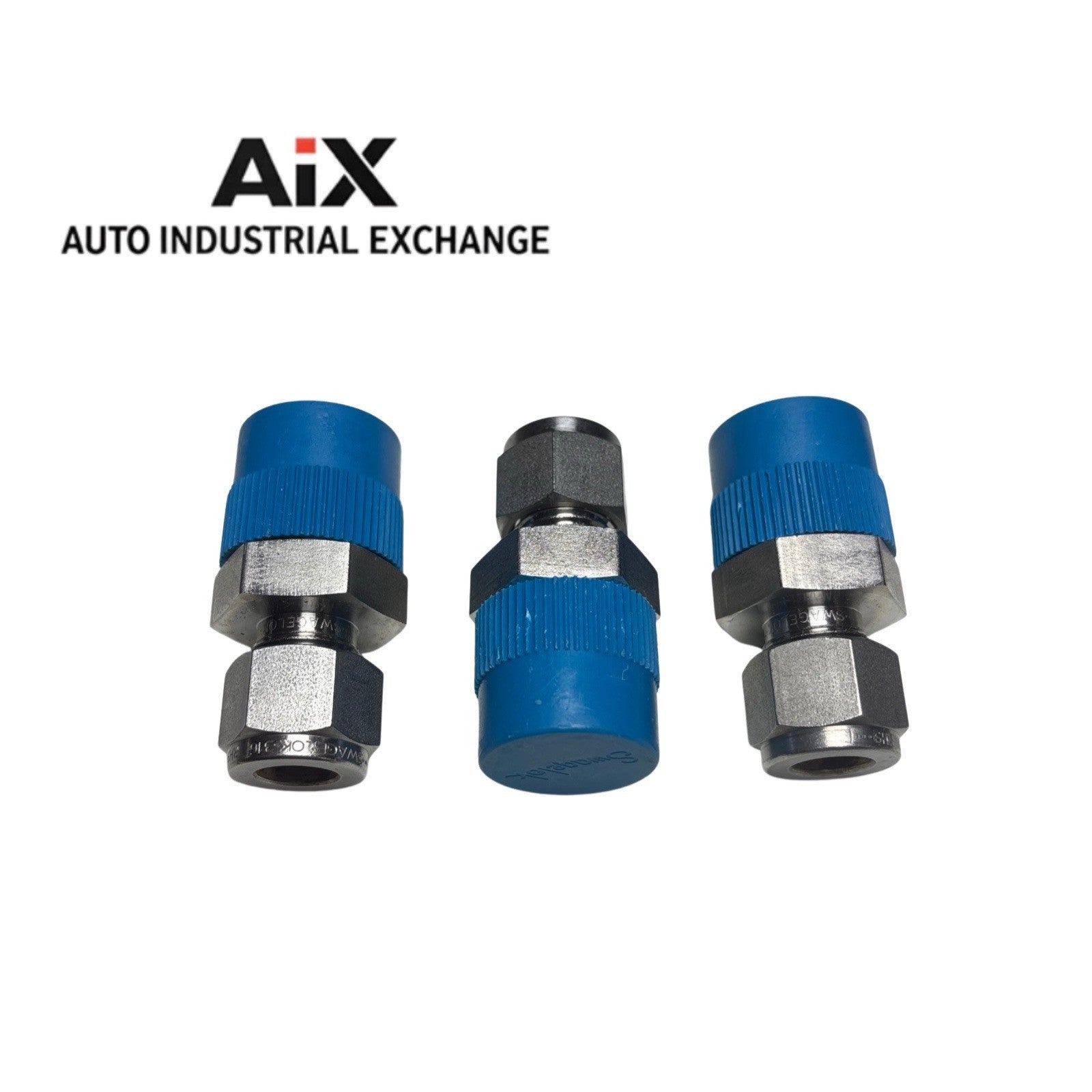 Lot of 3 Swagelok SS-600-1-8 Stainless 3/8” Tube x 1/2” Male NPT Fittings OEM