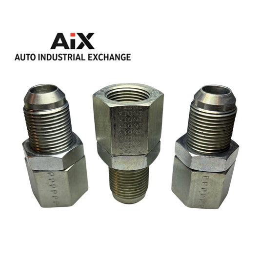 Lot of 3 Parker 12 WGTX-WLN-S JIC 3/4 Flare Bulkhead to 3/4 NPT Adapter Fitting