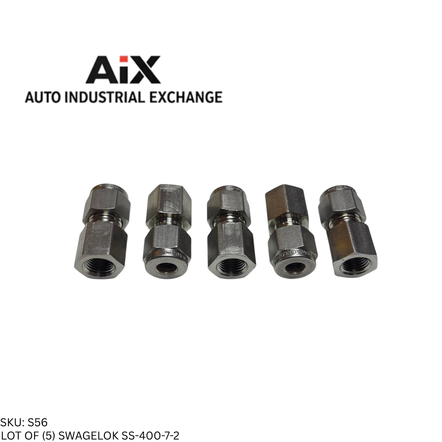 Lot of 5 Swagelok SS-400-7-2 Stainless Steel Female Connector 1/4 x 1/8 NPT