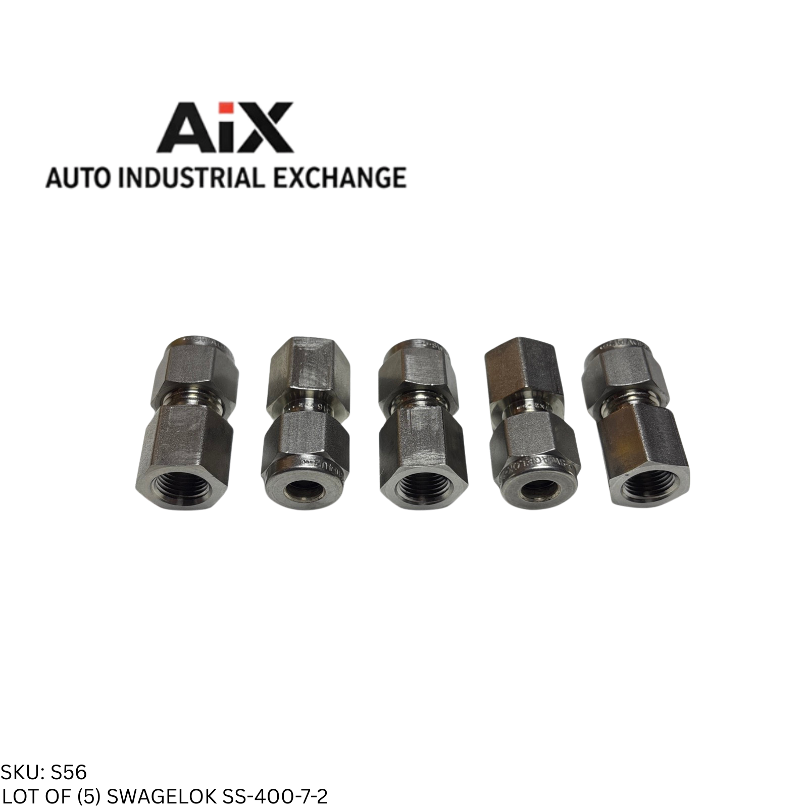 Lot of 5 Swagelok SS-400-7-2 Stainless Steel Female Connector 1/4 x 1/8 NPT