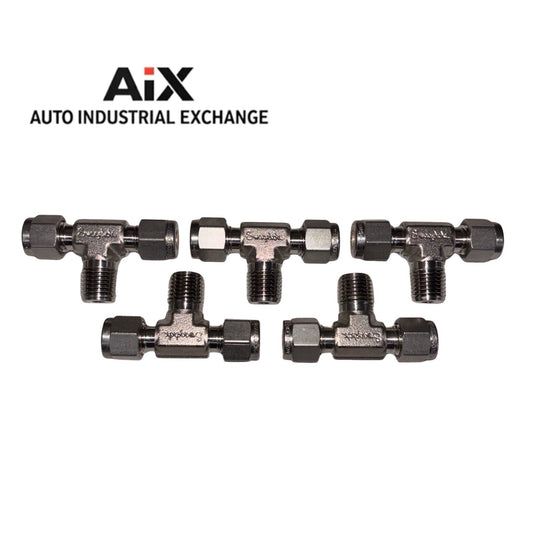 Lot of 5 Swagelok SS-400-3-4TTM 1/4 Tube x 1/4 Male NPT Tee 316 Stainless Steel