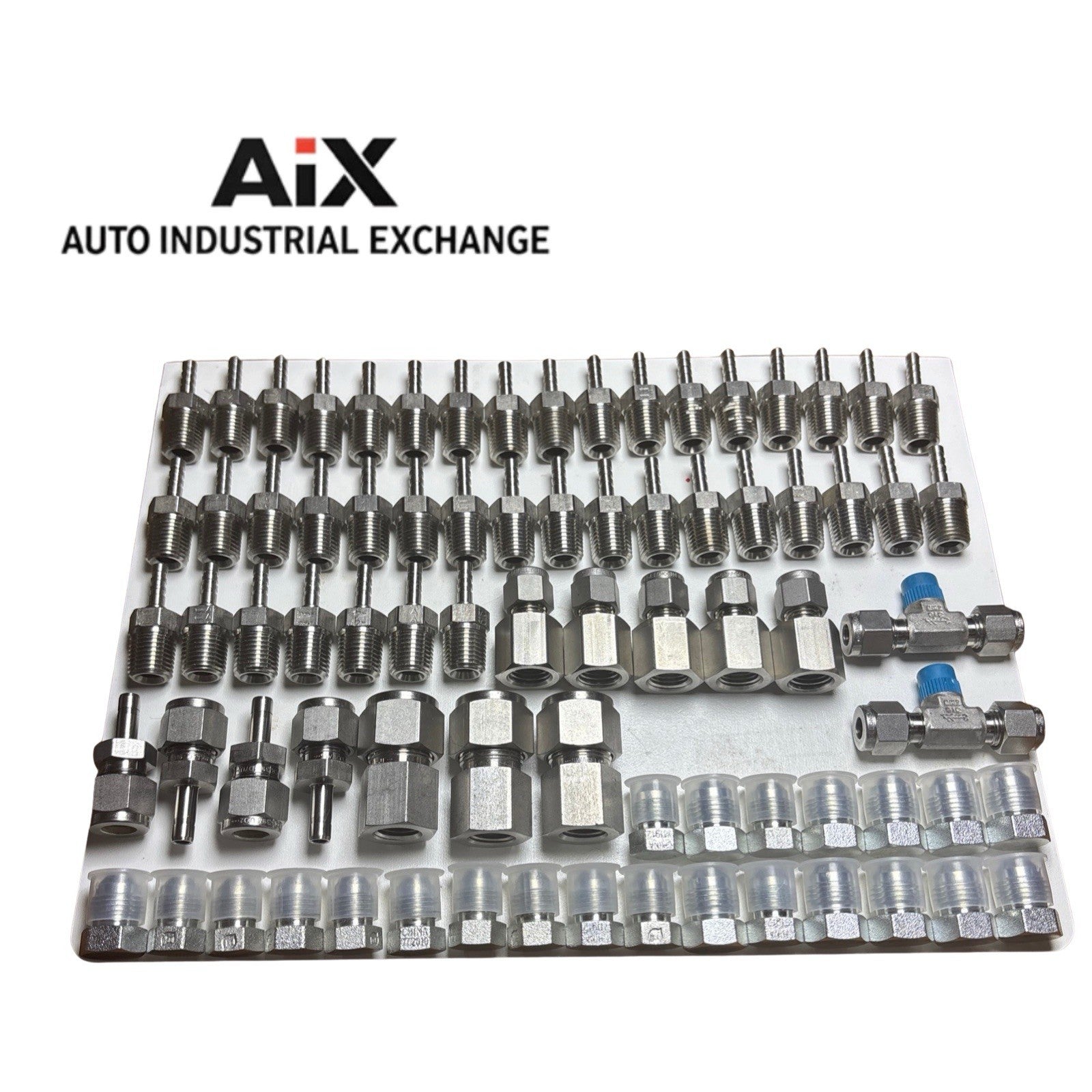 Lot of 75+ Tube Fittings Swagelok SSP Brennan Stainless & Carbon Steel AIX