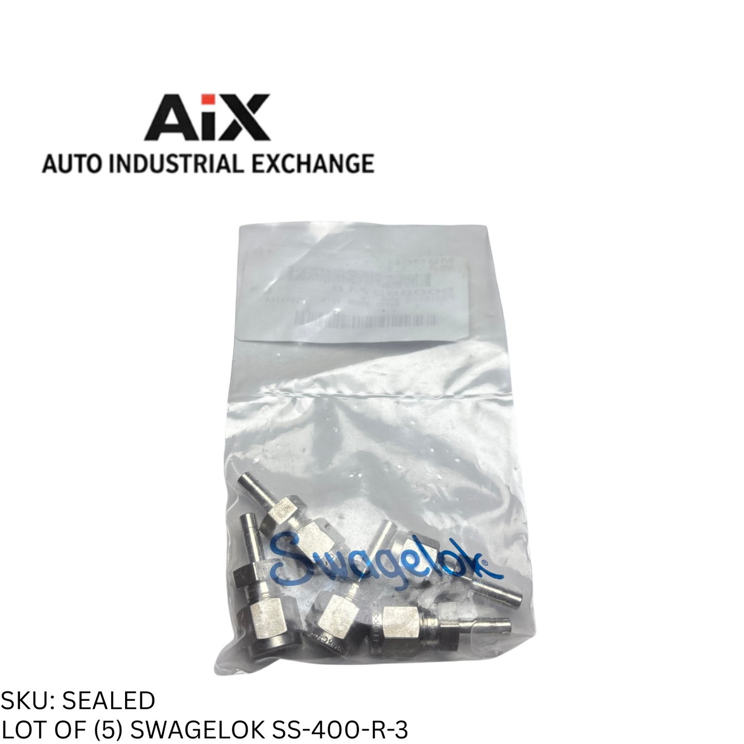 Lot of 5 Swagelok SS-400-R3 Stainless Steel Reducer Tube Fitting 1/4 x 3/16