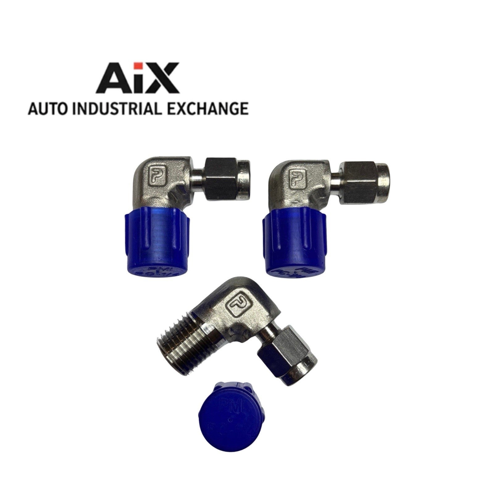 Lot of 3 Parker 2MSEL4N-316 A-LOK 1/8” Tube x 1/4” NPT Elbow SS316 Stainless