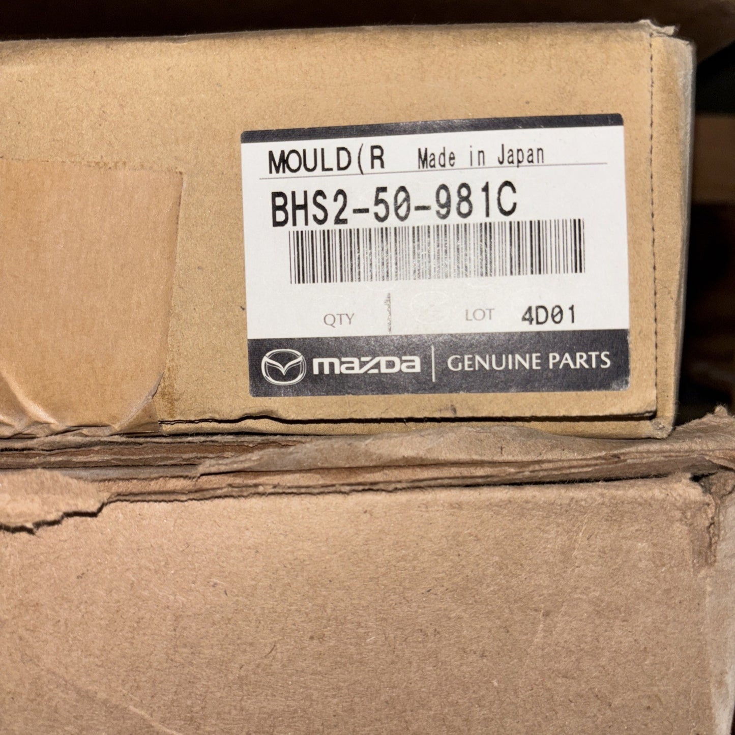 Genuine Mazda Upper Molding BHS2-50-981C Front Door Belt Molding OEM