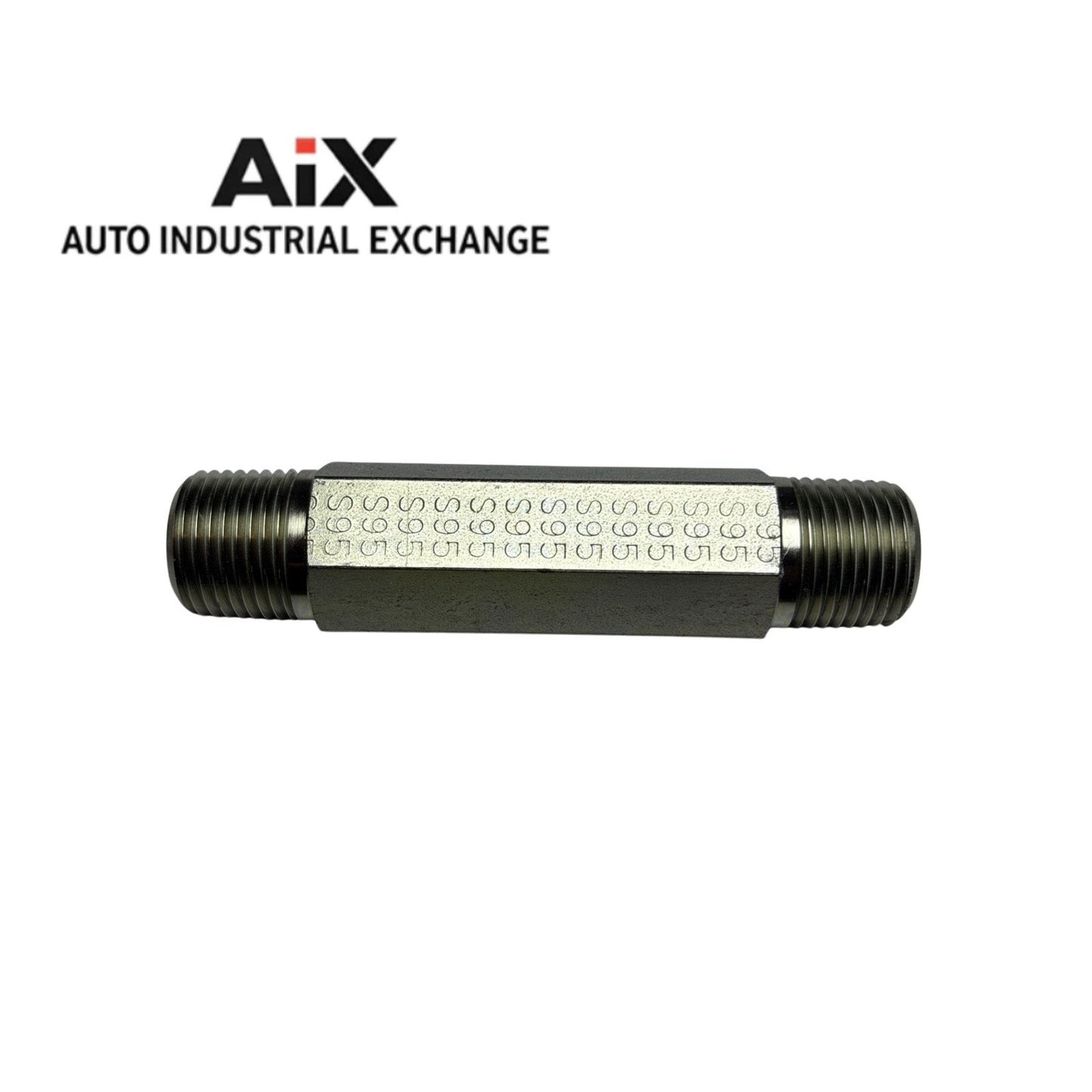 Lot of 2 Parker 1/2 X 4.0 FFF-S NPTF Threaded Steel Nipple Fitting 6000 PSI