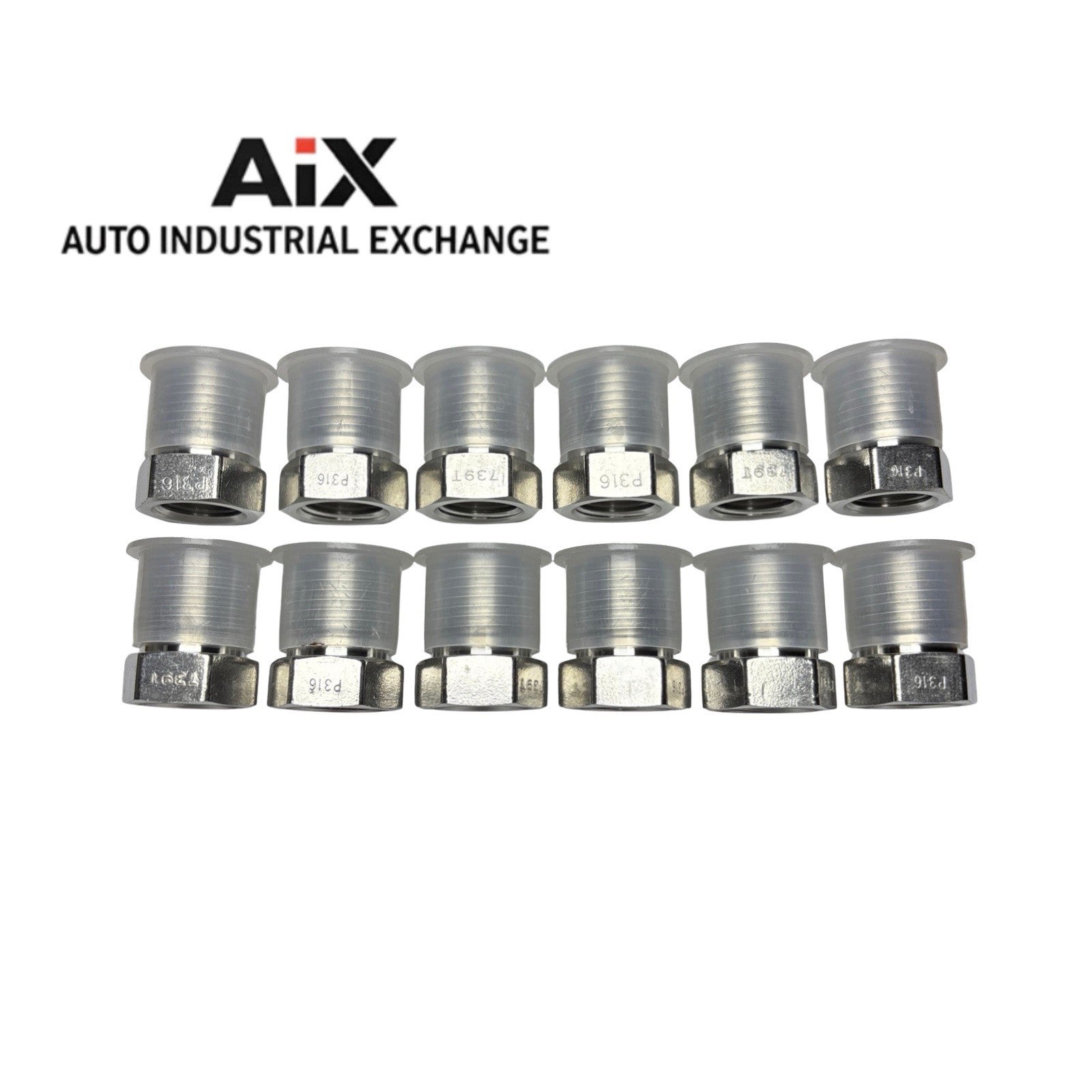 Lot of 12 NPT Reducers 1/2 x 3/8 Stainless Equivalent to Parker 1/2 x 3/8 PTR-SS