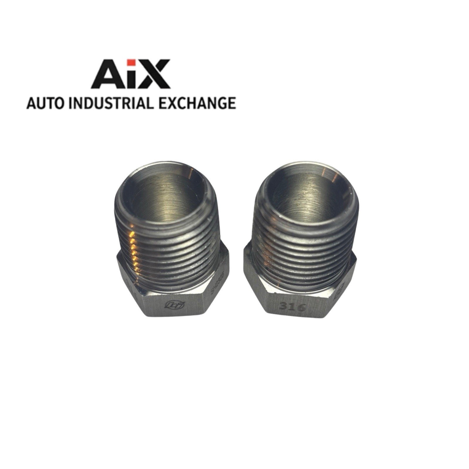 Lot of 2 Brennan 1/2” NPT Stainless Hex Head Plugs – Parker 1/2 HP-SS Equivalent