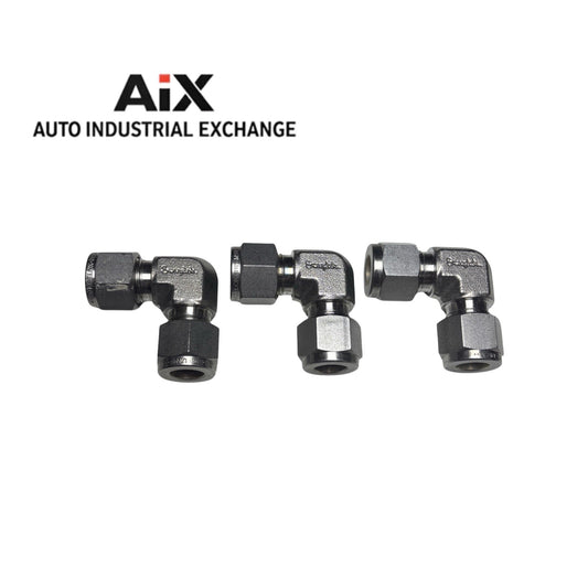 Lot of 3 Swagelok SS-600-9 3/8” Tube Elbow Union Fittings Stainless Steel OEM