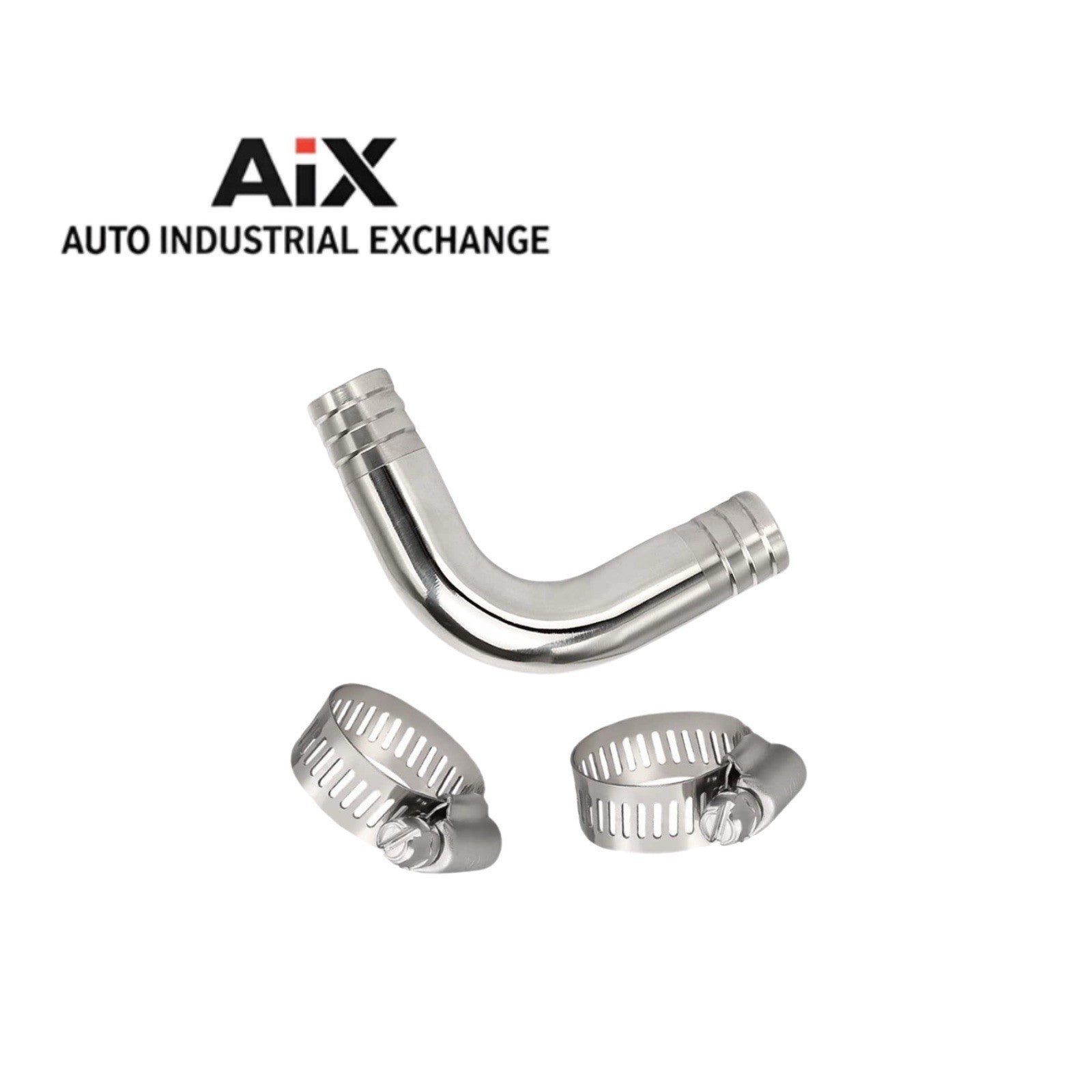 304 Stainless Steel 2" Barbed x 2" Barbed 90° Sanitary Hose Elbow