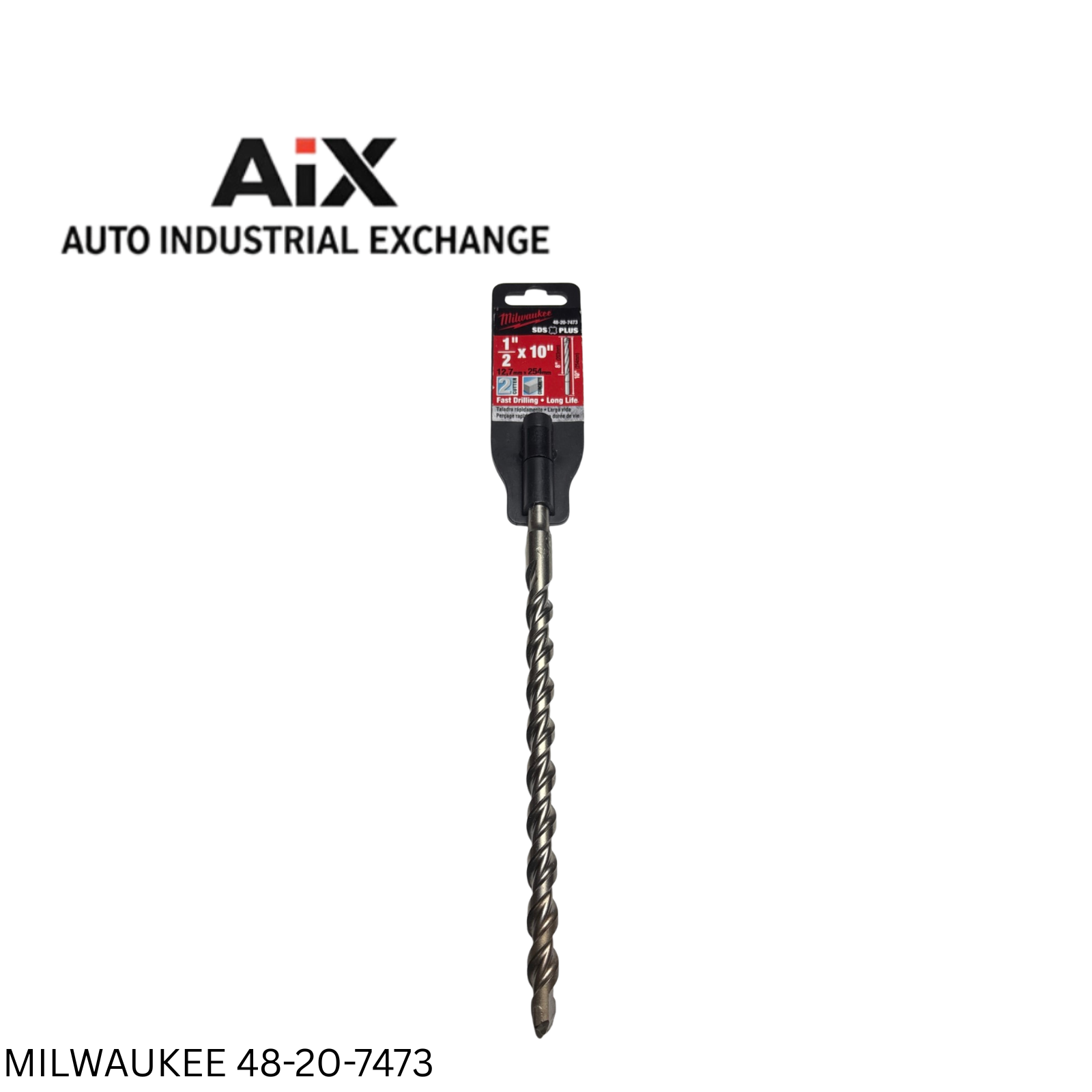 Milwaukee M/2 48-20-7473 SDS Plus 2-Cutter Hammer Drill Bit 1/2" x 10"