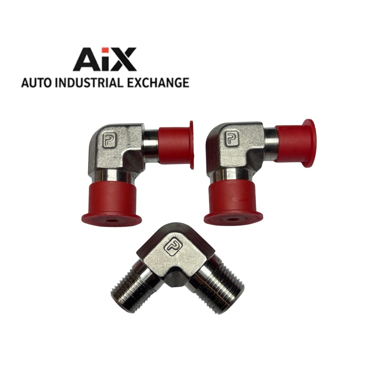 Lot of 3 Parker 3/8 X 1/4 CR-SS 90° Elbow NPT Pipe Fittings 6000 PSI SS NEW