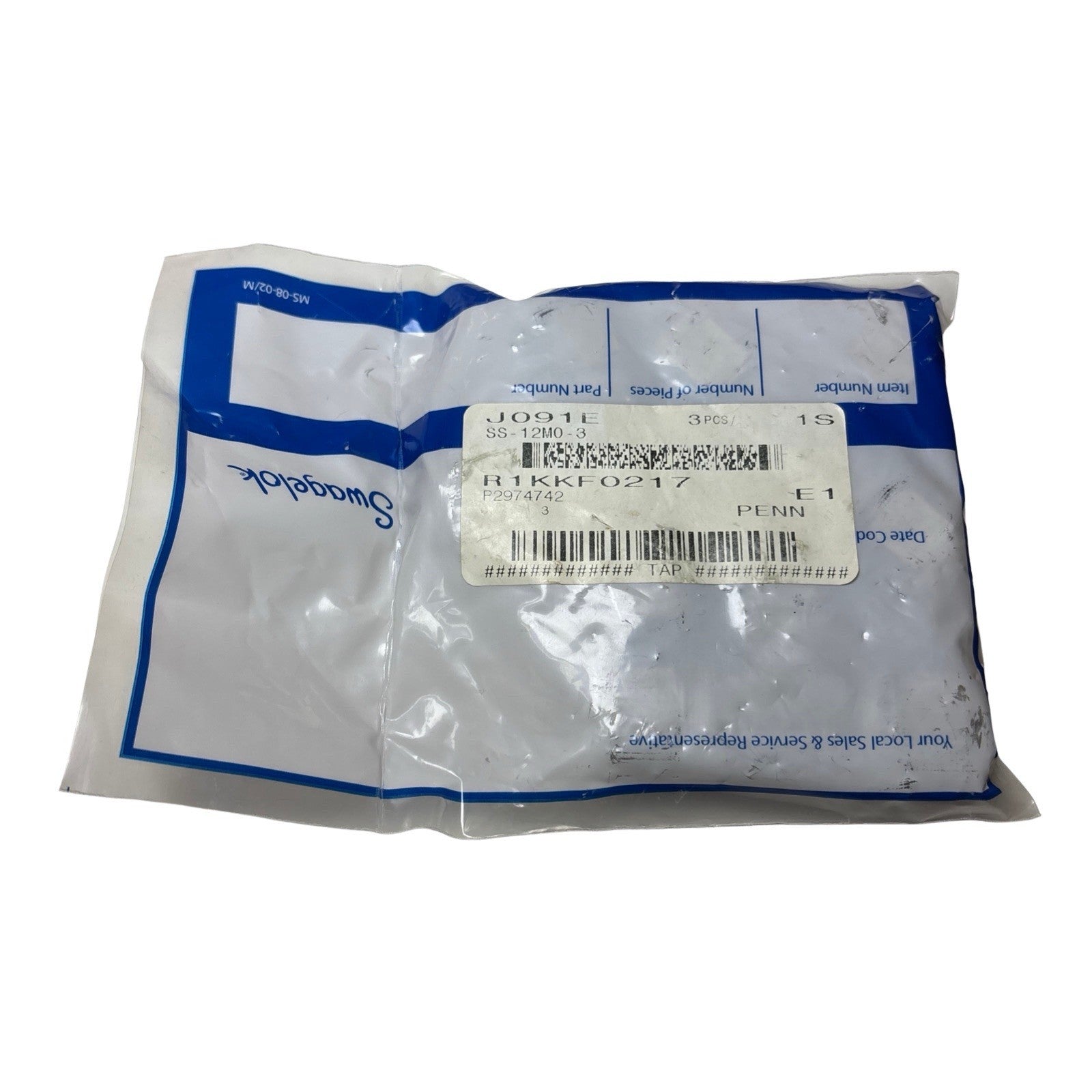 Lot of 3 Swagelok SS-12M0-3 12mm Union Tee Tube Fittings 316 Stainless Steel