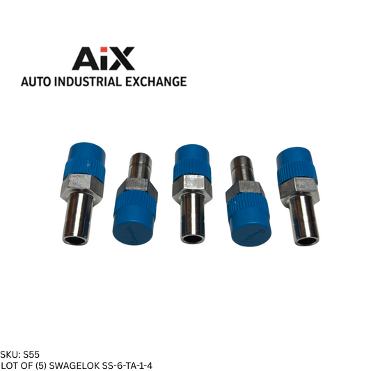 Lot of 5 Swagelok SS-6-TA-1-4 Stainless Steel Male Adapter 3/8 x 1/4 NPT