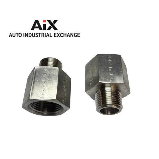 Lot of 2 Parker 1" x 3/4 FG-SS 3600 PSI Stainless Steel Pipe Reducer Fittings