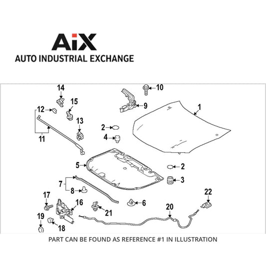 Toyota 53301-AQ010 OEM Hood Panel fits 2025 Camry – Genuine Factory Part Primed