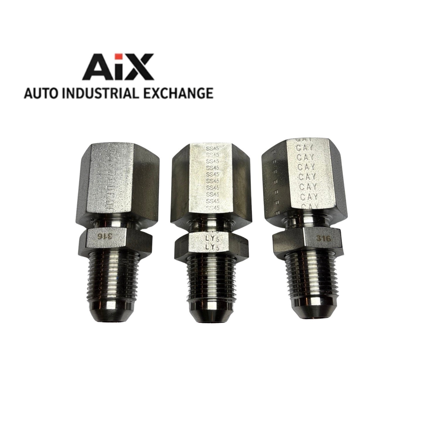 Parker 8-8 WGTX-WLN-SS Triple-Lok SS 1/2” 37° Flare x NPT Bulkhead 3-Pack