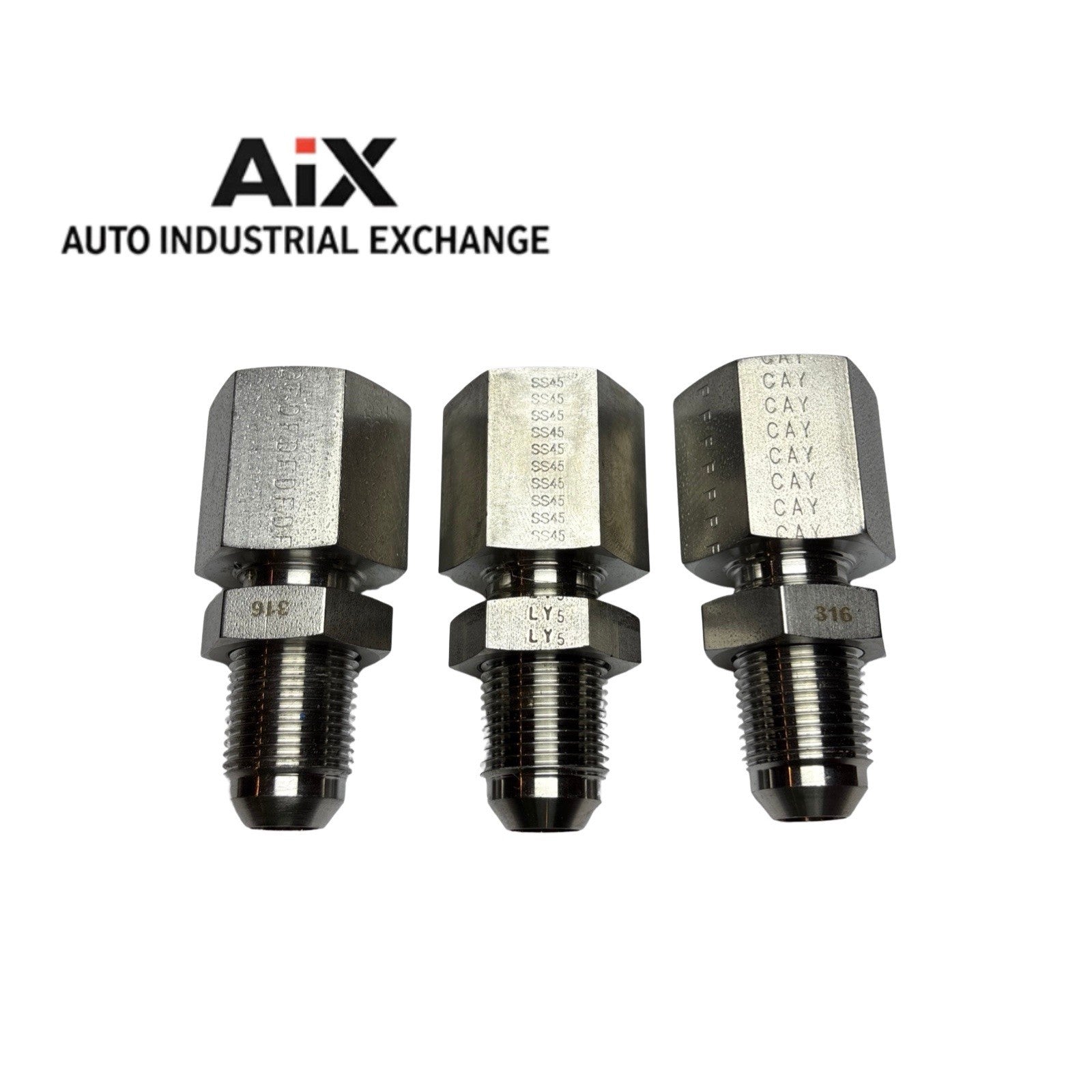 Parker 8-8 WGTX-WLN-SS Triple-Lok SS 1/2” 37° Flare x NPT Bulkhead 3-Pack