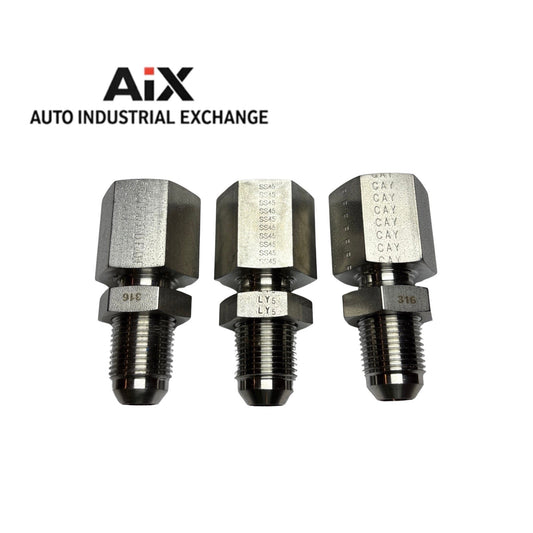 Parker 8-8 WGTX-WLN-SS Triple-Lok SS 1/2” 37° Flare x NPT Bulkhead 3-Pack