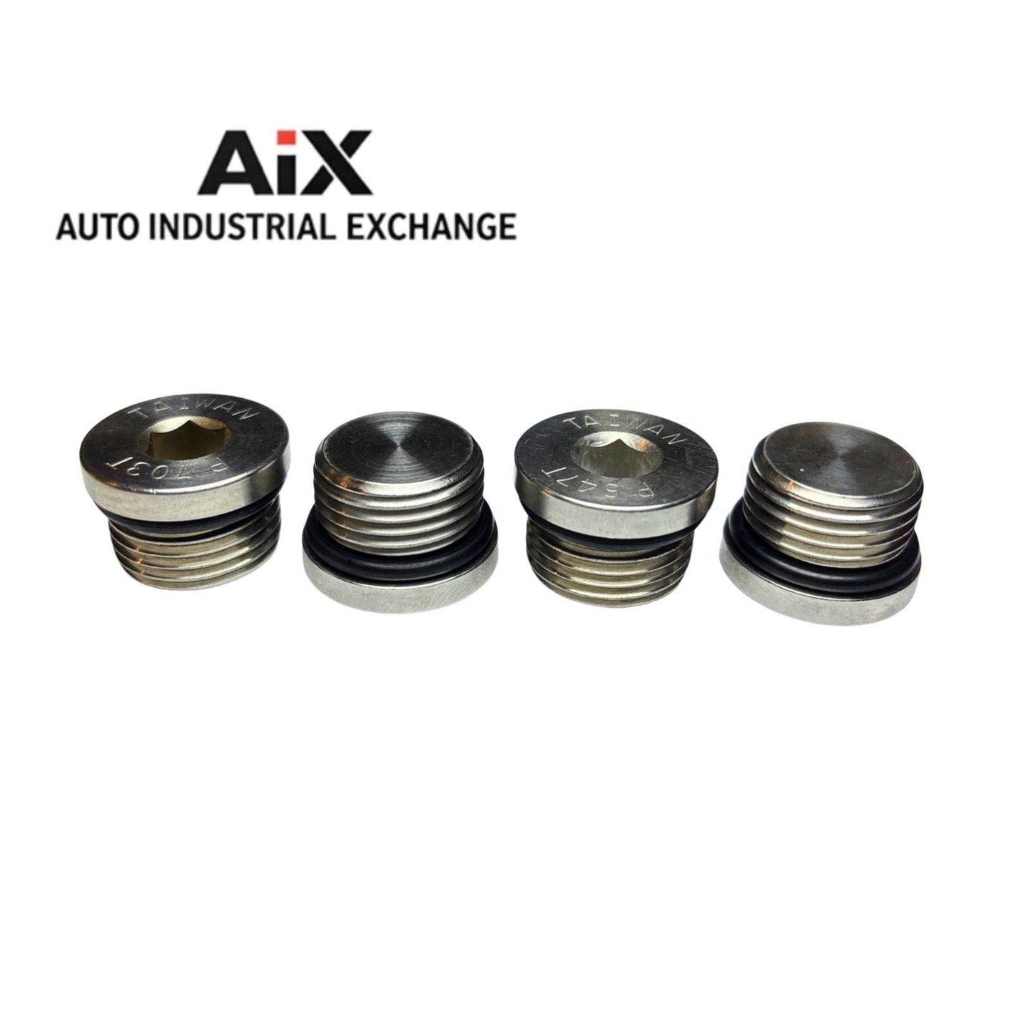 Lot of 4 Parker 8HP50N-SS SAE-ORB Male Plugs 3/4-16 Stainless Steel w/ O-Ring