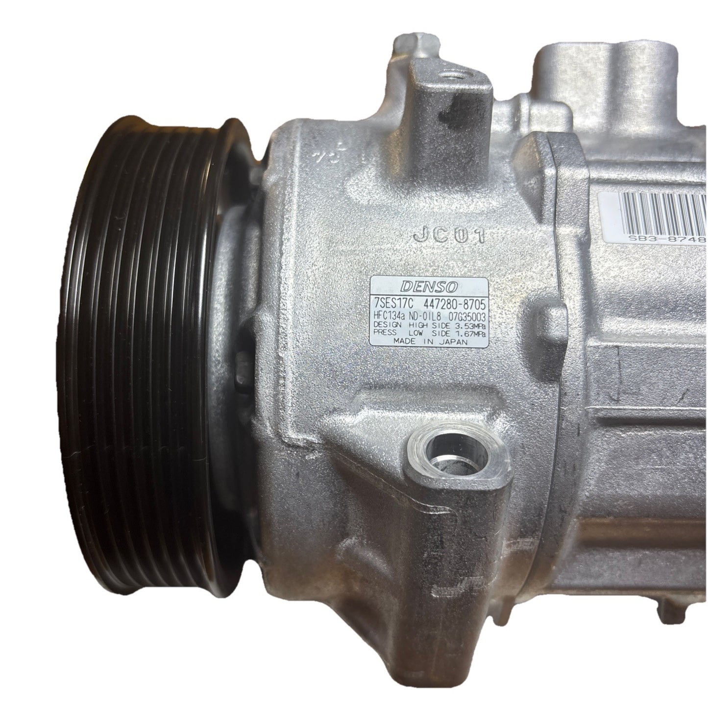 Denso A/C Compressor 447280-8705 / 7SES17C – Fits 2021–2025 Toyota Camry – OEM