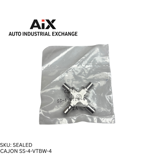 Cajon SS-4-VTBW-4 Stainless Steel Tube Fitting Valve 3/8" Swagelok Style