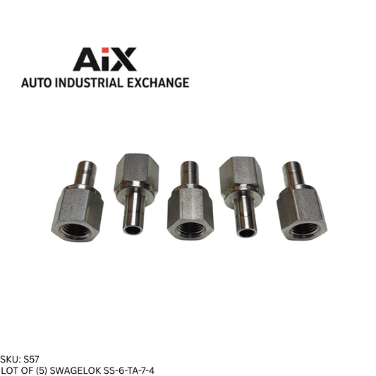 Lot of 5 Swagelok SS-6-TA-7-4 Stainless Steel Female Tube Adapter 3/8 x 1/4 NPT
