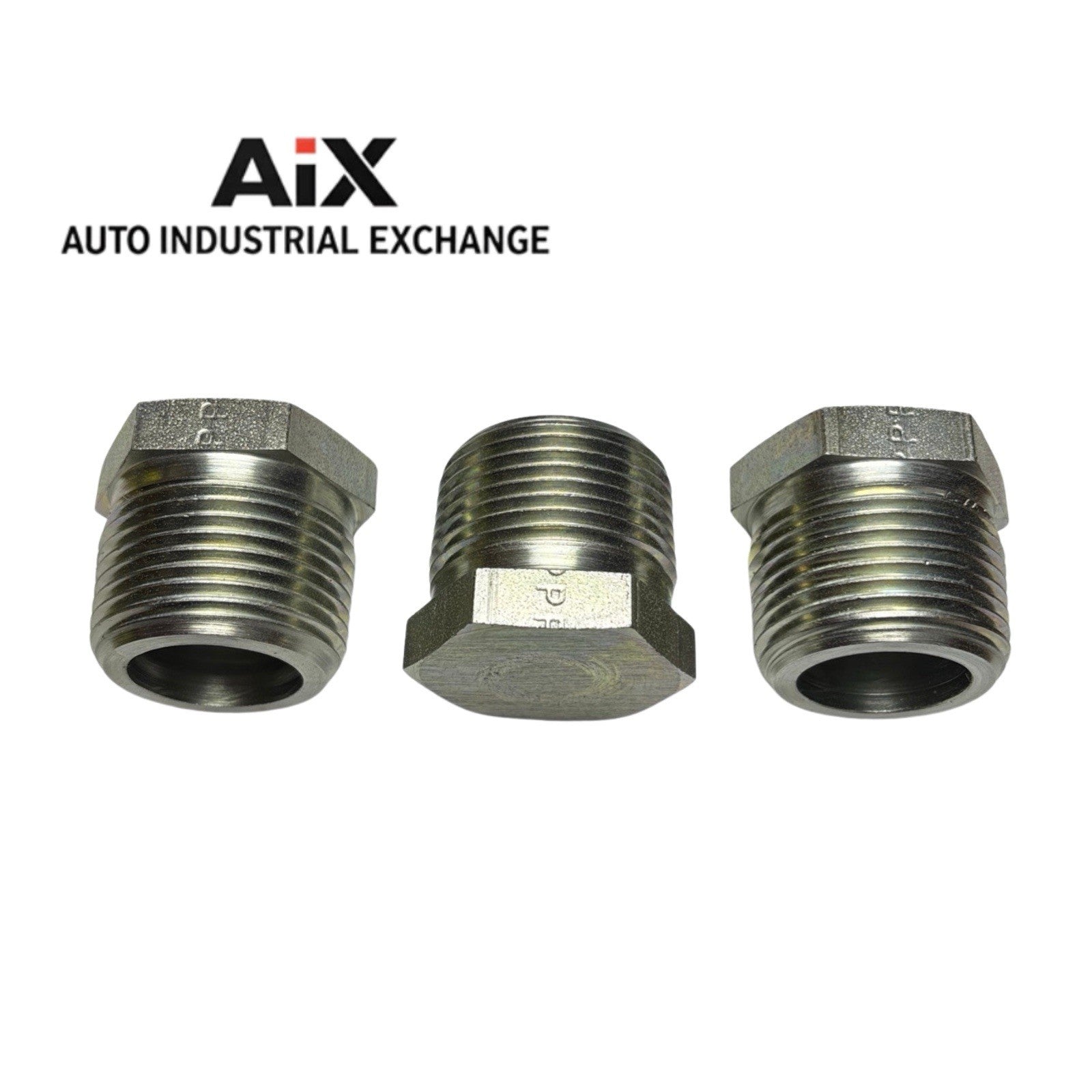 Lot of 3 Parker 1 HP-S Hex Head Pipe Plug 1-11 1/2 NPTF Steel 4500 PSI