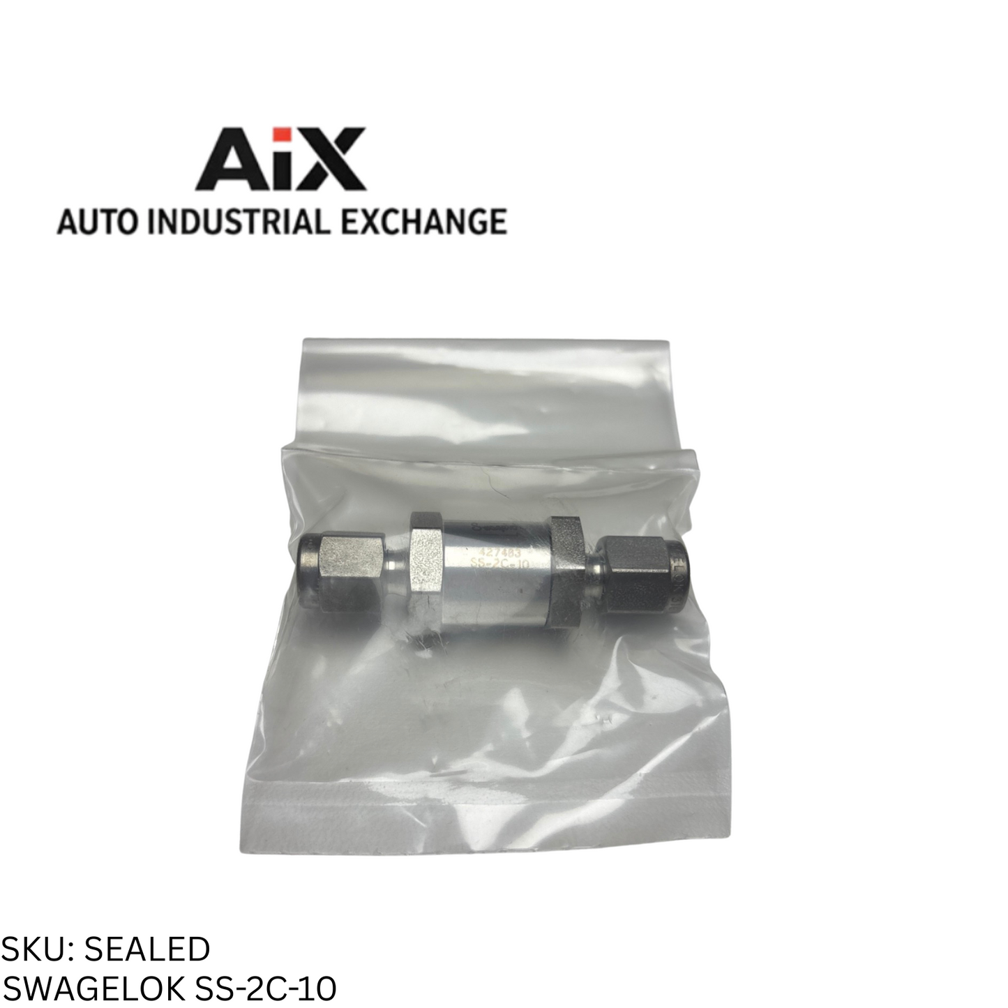 Swagelok SS-2C-10 Stainless Steel Check Valve Poppet Type 1/8 Tube 10 psig