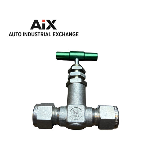 Swagelok Nupro 3/8” Tube OD Stainless Steel Needle Valve – Green Handle SS