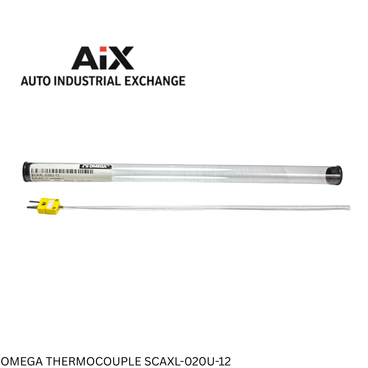 Omega SCAXL-020U-12 Type K Thermocouple Temperature Sensor Probe