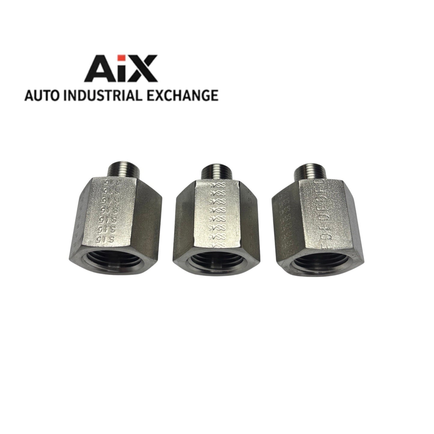 Parker 3/8 x 1/8 FG-SS Reducing Adapter NPTF Stainless Pipe Fitting 6000 PSI New