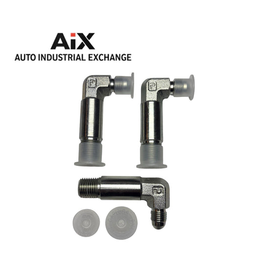 Parker 4CCCTX-S Triple-Lok 1/4 JIC x 1/8 NPT Steel 90° Elbow Fittings – Lot of 3