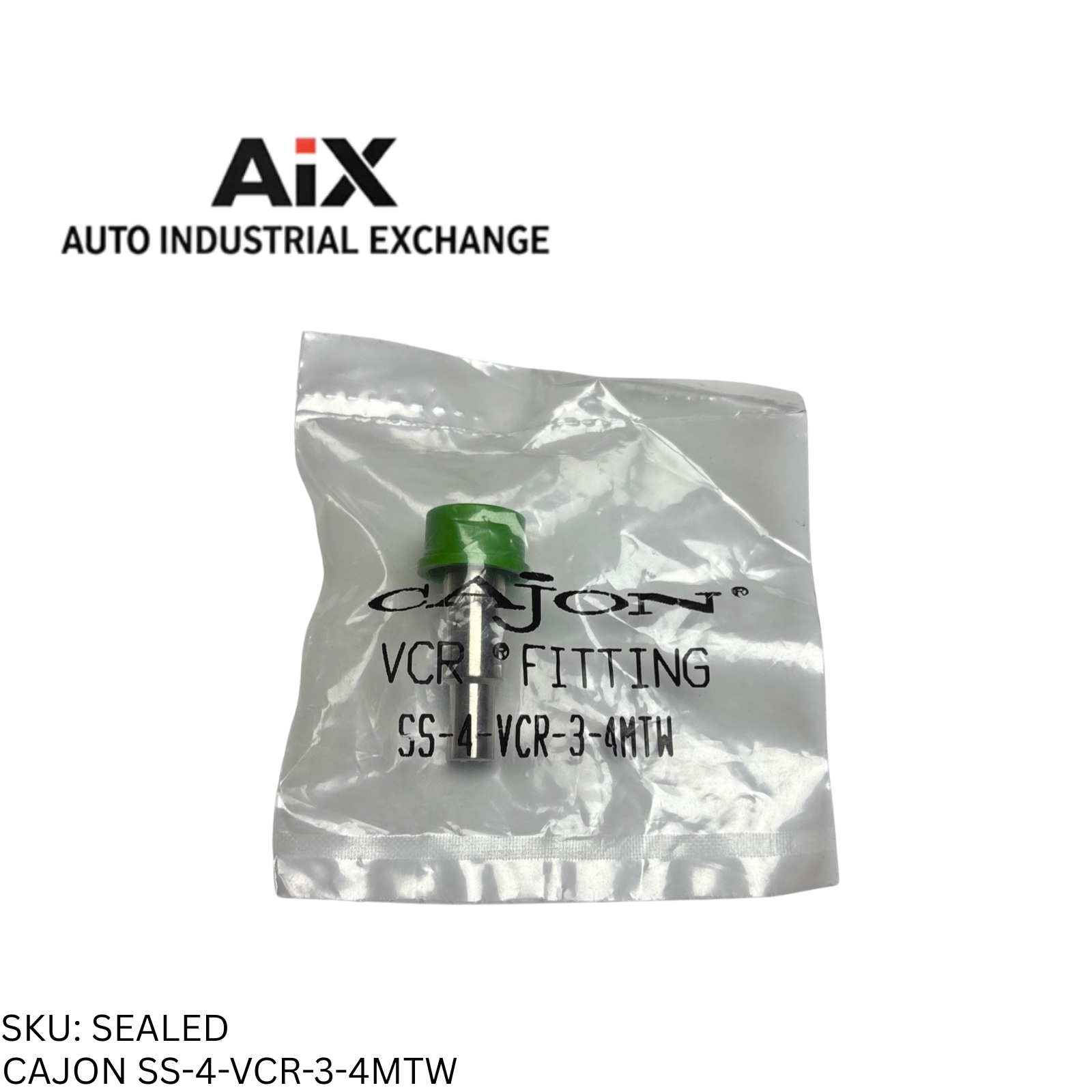 Cajon SS-4-VCR-3-4MTW Stainless Steel VCR Face Seal Fitting 3/8" Tube