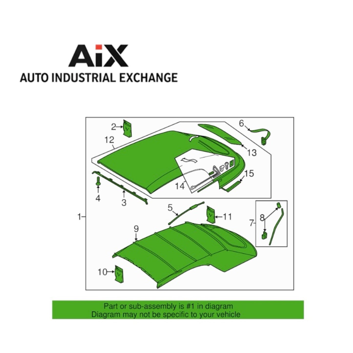 Volkswagen 5C3871021ERX8 OEM Convertible Top fits 2013-2019 Beetle