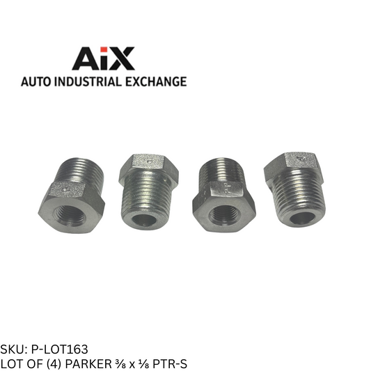 Lot of 4 Parker 3/8 x 1/8 PTR-S Pipe Reducer Male NPT x Female NPT Steel