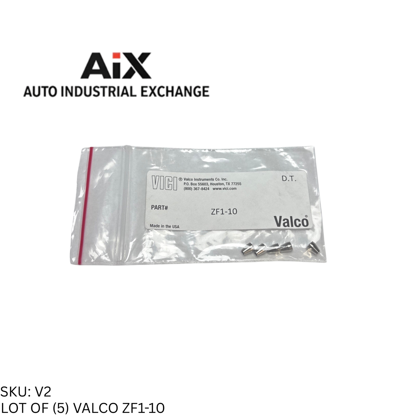 Lot of 5 Vici Valco ZF1-10 Ferrules 1/16" 303 Stainless Steel Tube Fittings