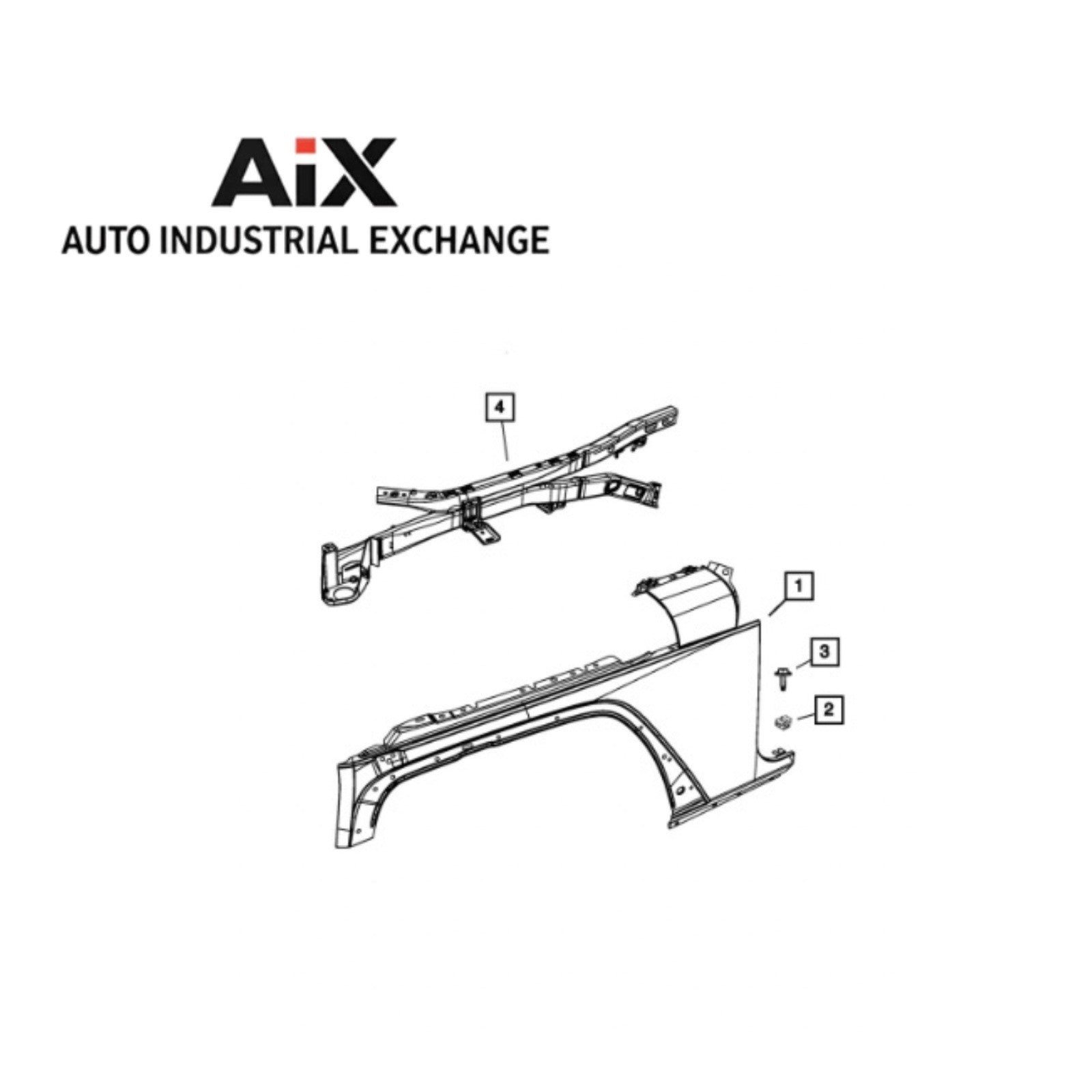 NEW OEM Mopar Passenger Front Fender Panel 68029992AC Jeep Wrangler 2008-2017