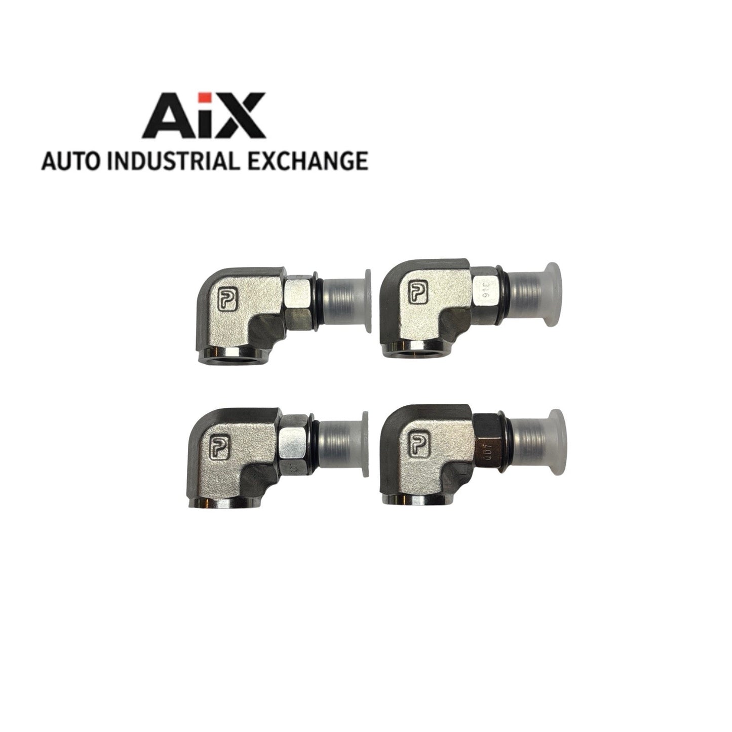 Parker 4-1/4 AOEG-SS 90° ORB x NPTF Elbow 1/4” Stainless – Lot of 4