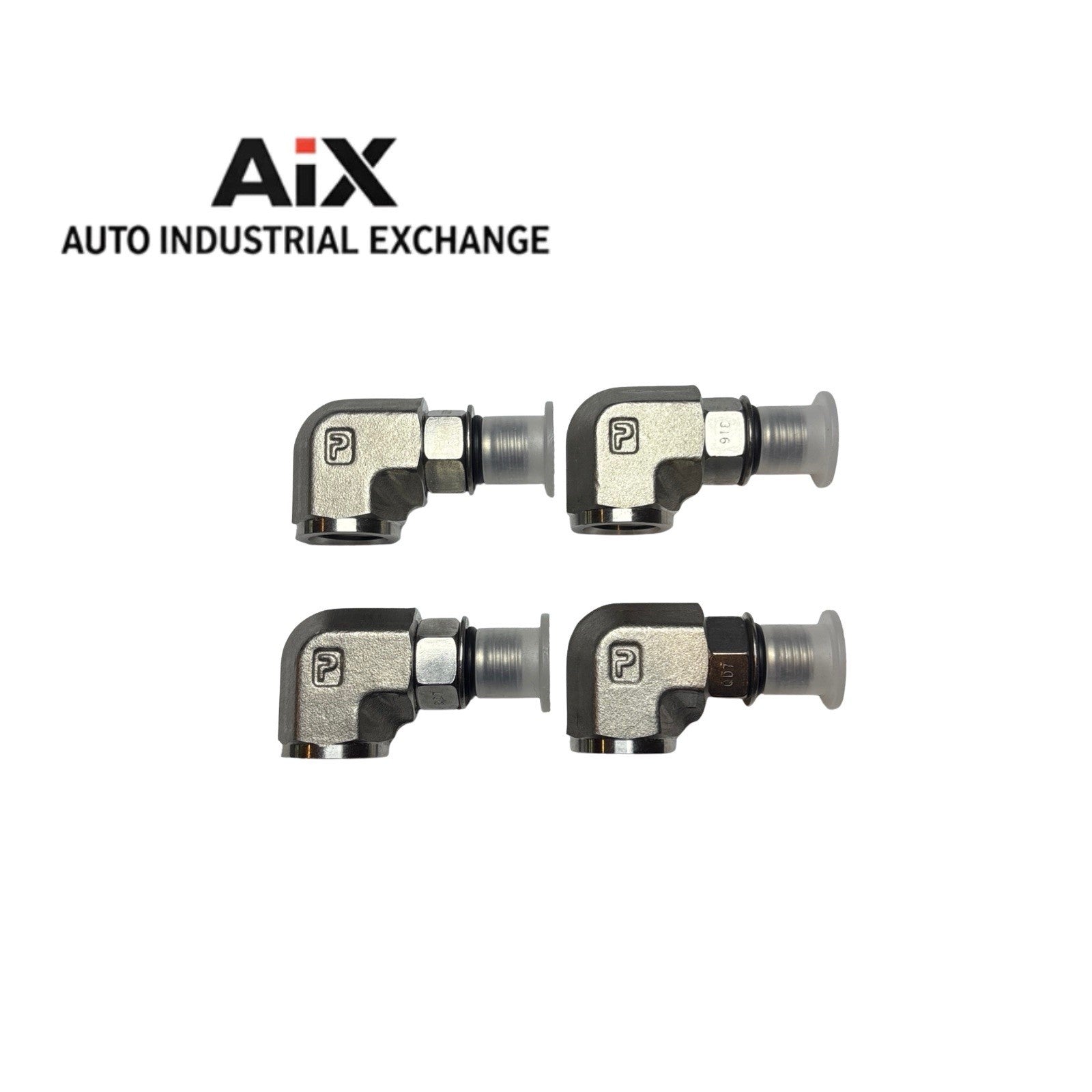 Parker 4-1/4 AOEG-SS 90° ORB x NPTF Elbow 1/4” Stainless – Lot of 4