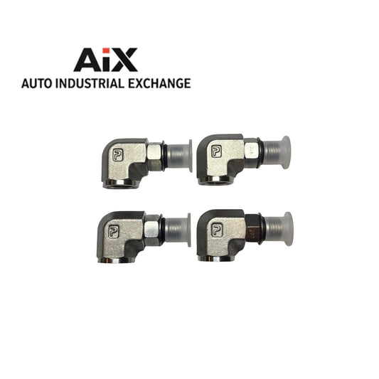 Parker 4-1/4 AOEG-SS 90° ORB x NPTF Elbow 1/4” Stainless – Lot of 4