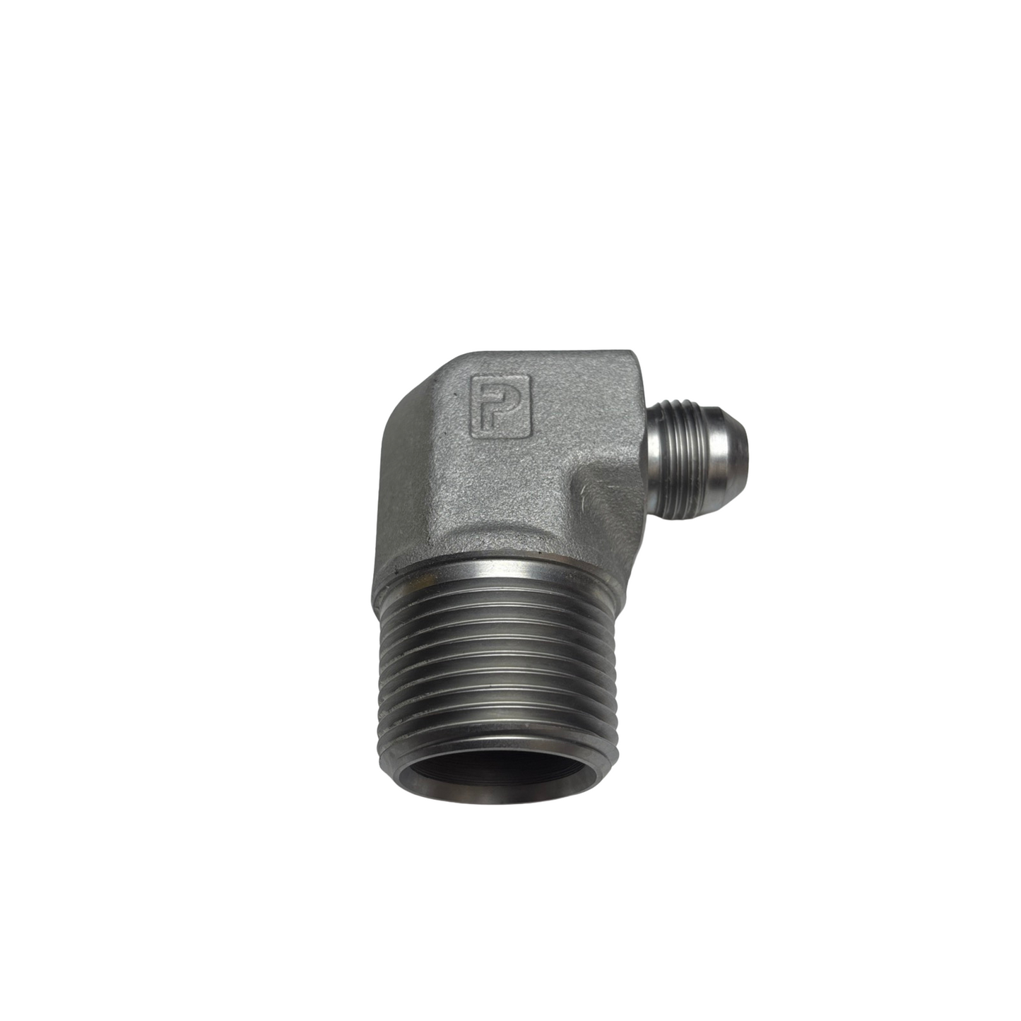 Lot of 2 Parker 8-16 CTX-S 37° Flare NPT Tube Fitting 90° Elbow Steel 3000 PSI