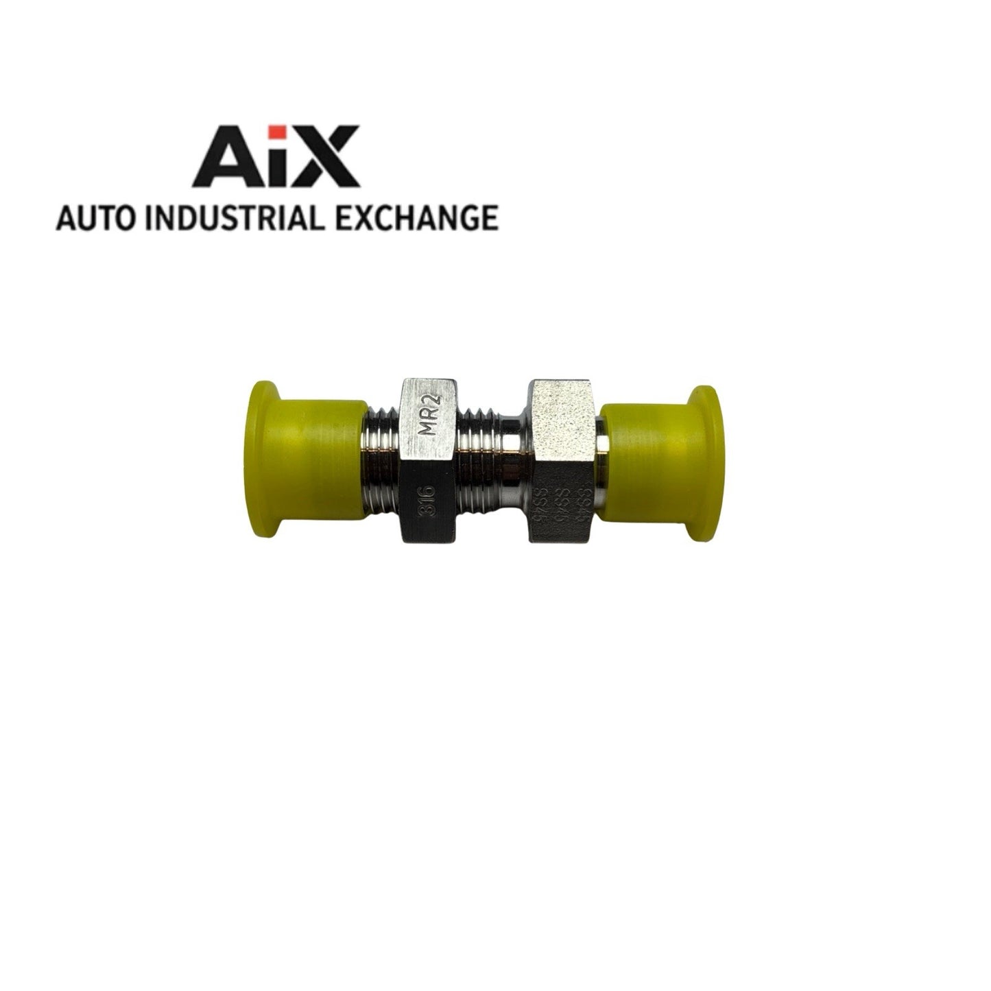 Lot of 3 Parker 6 WTX-WLN-SS Triple-Lok® 37° Flare Bulkhead Union Straight 3/8”