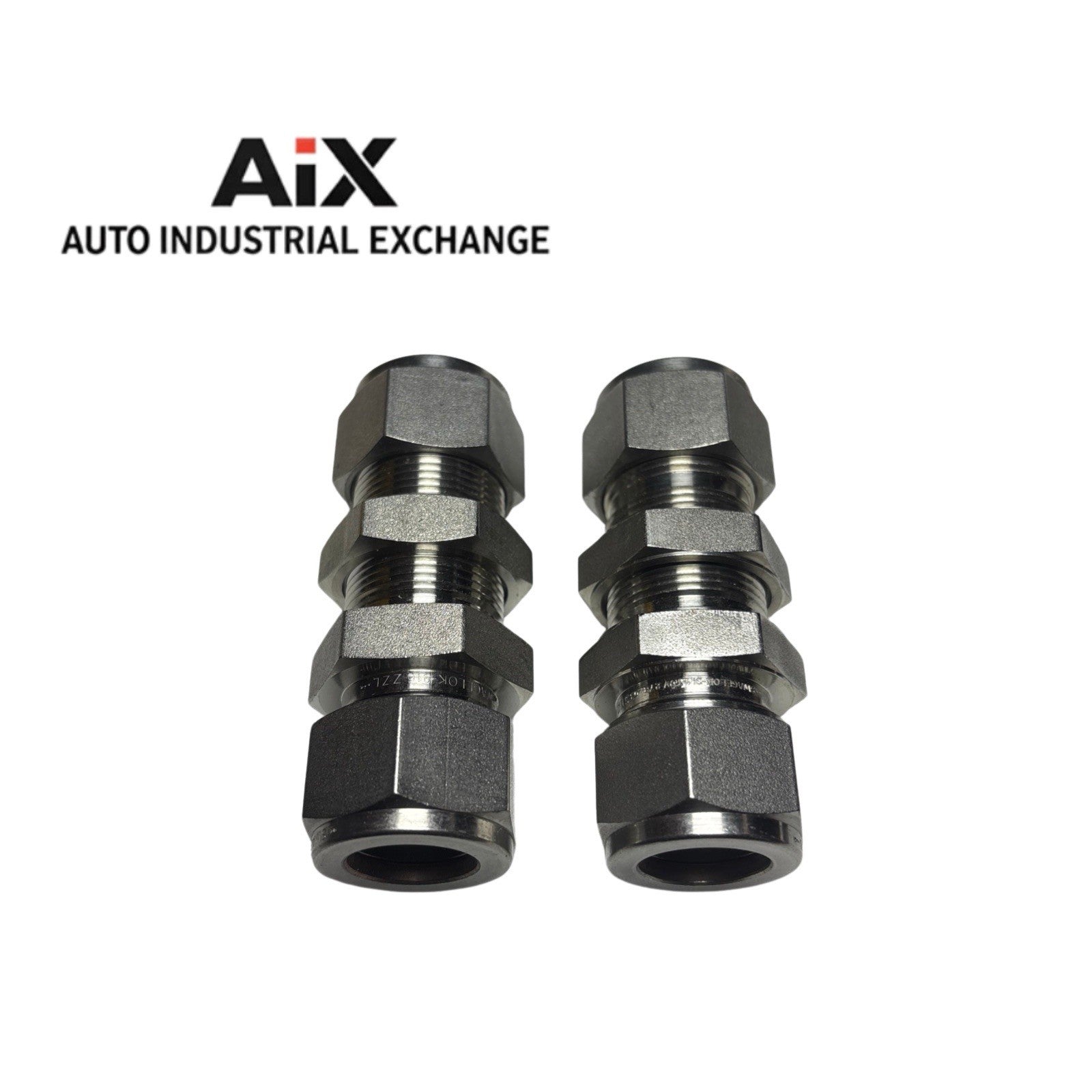 Lot of 2 Swagelok SS-1010-61 5/8” Stainless Steel Bulkhead Union Fittings