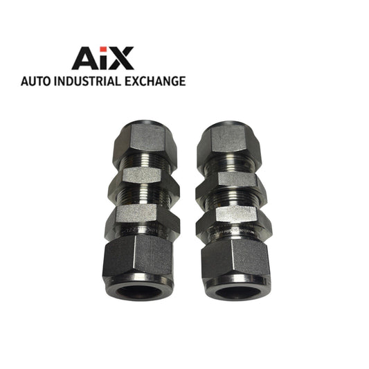 Lot of 2 Swagelok SS-1010-61 5/8” Stainless Steel Bulkhead Union Fittings