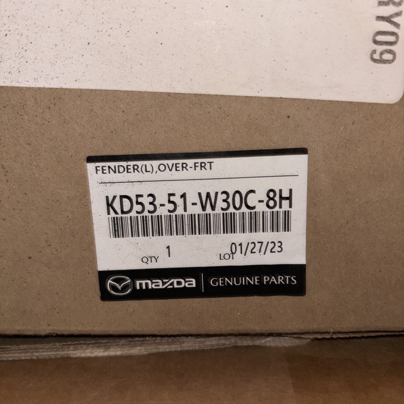 Genuine Mazda Front Left Wheel Opening Molding OEM KD53-51-W30C-8H