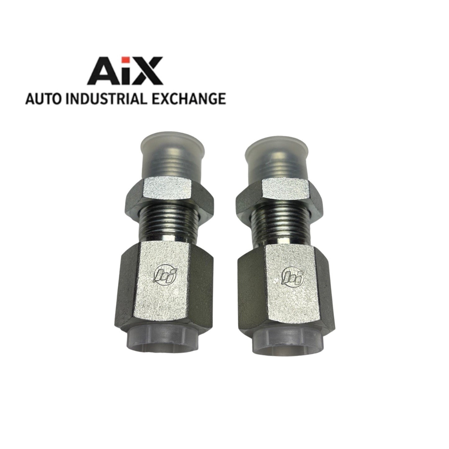 Lot of 2 Brennan 1/2 x 3/8 NPT Bulkhead Fittings – Alt to Parker 8 WGTX-WLN-S