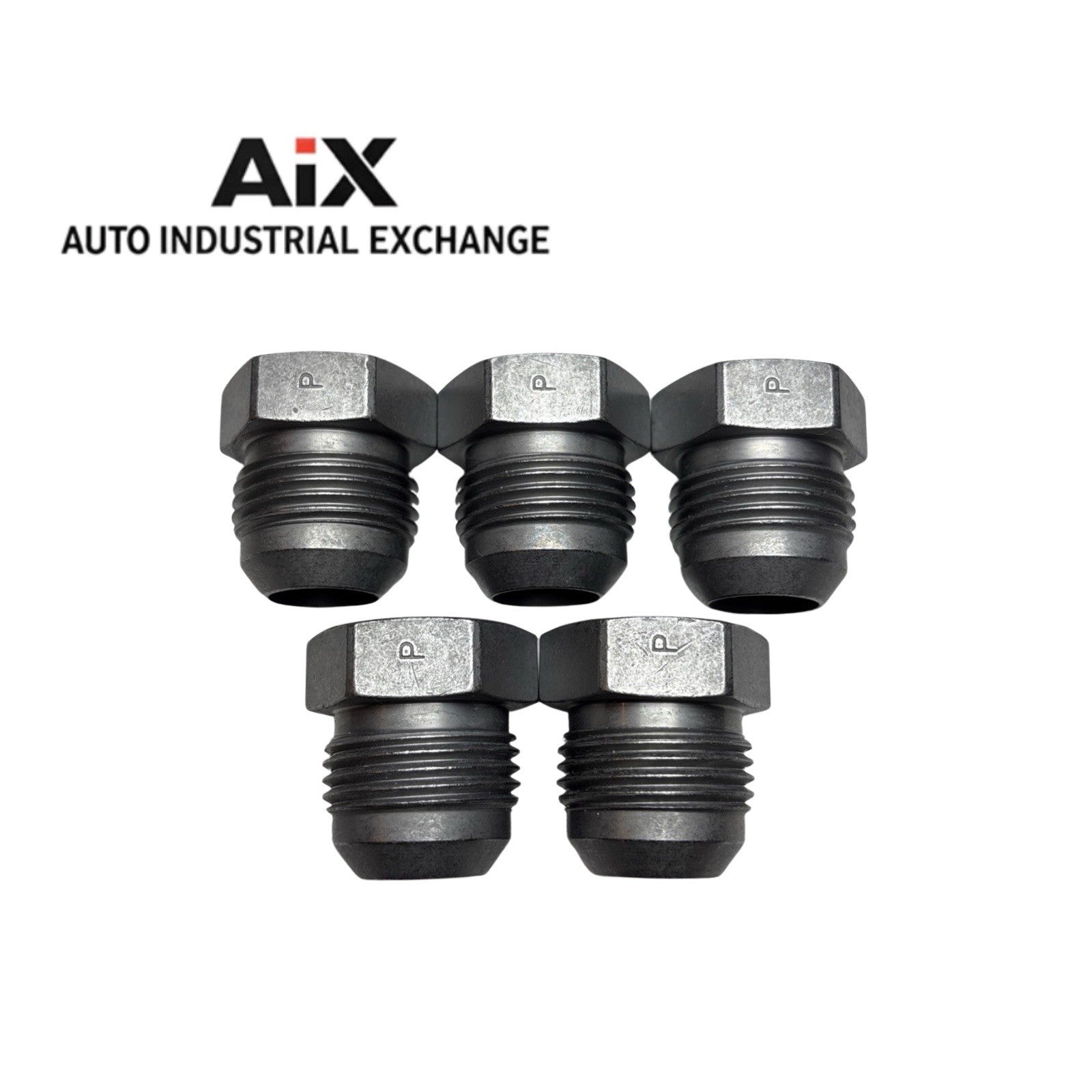 Lot of 5 Parker 12 PNTX-S 3/4” Triple-Lok JIC 37° Flare Steel Tube Plugs