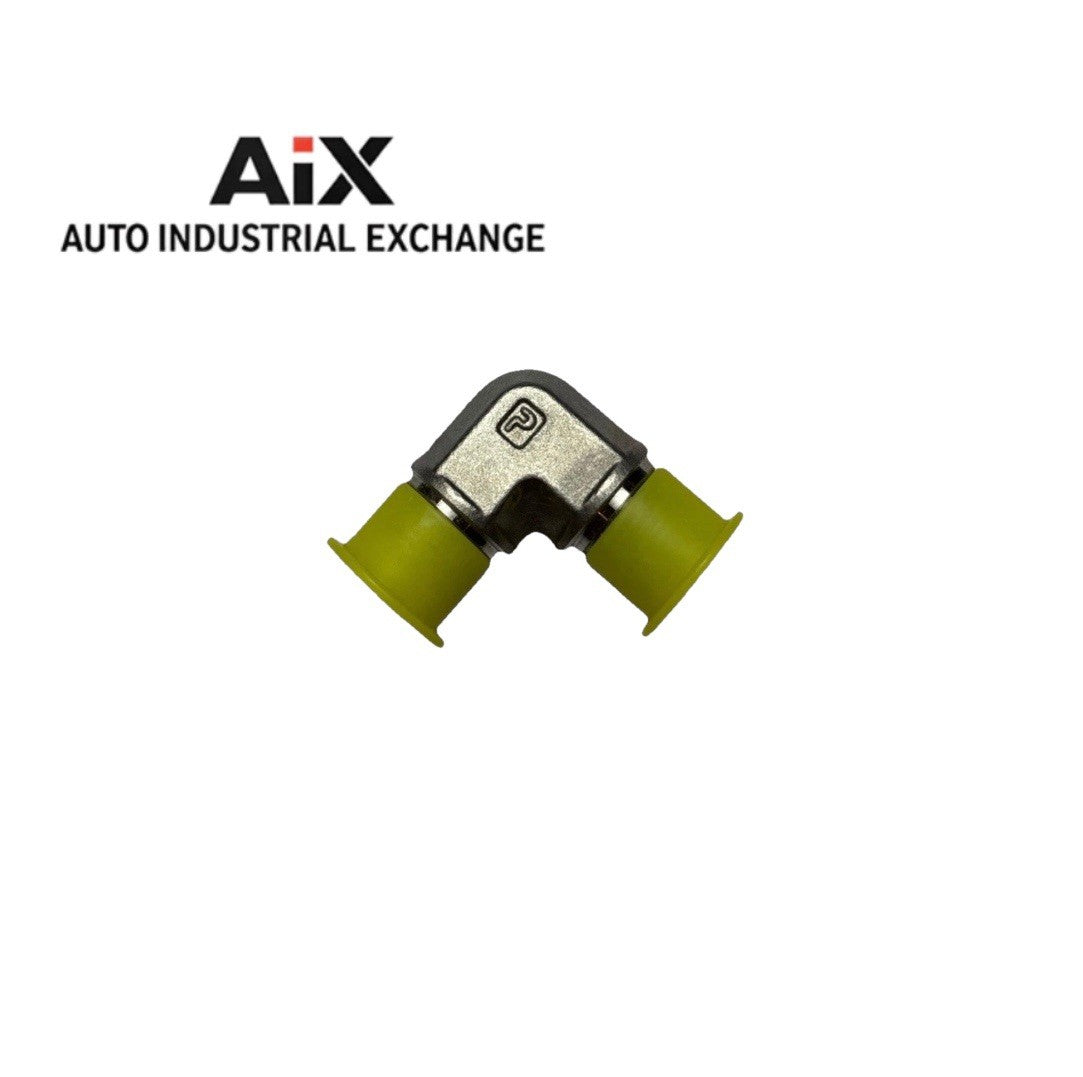 Lot of 3 Parker 3/8 CR-SS 90° NPT Elbow Pipe Adapters Stainless Steel Fittings