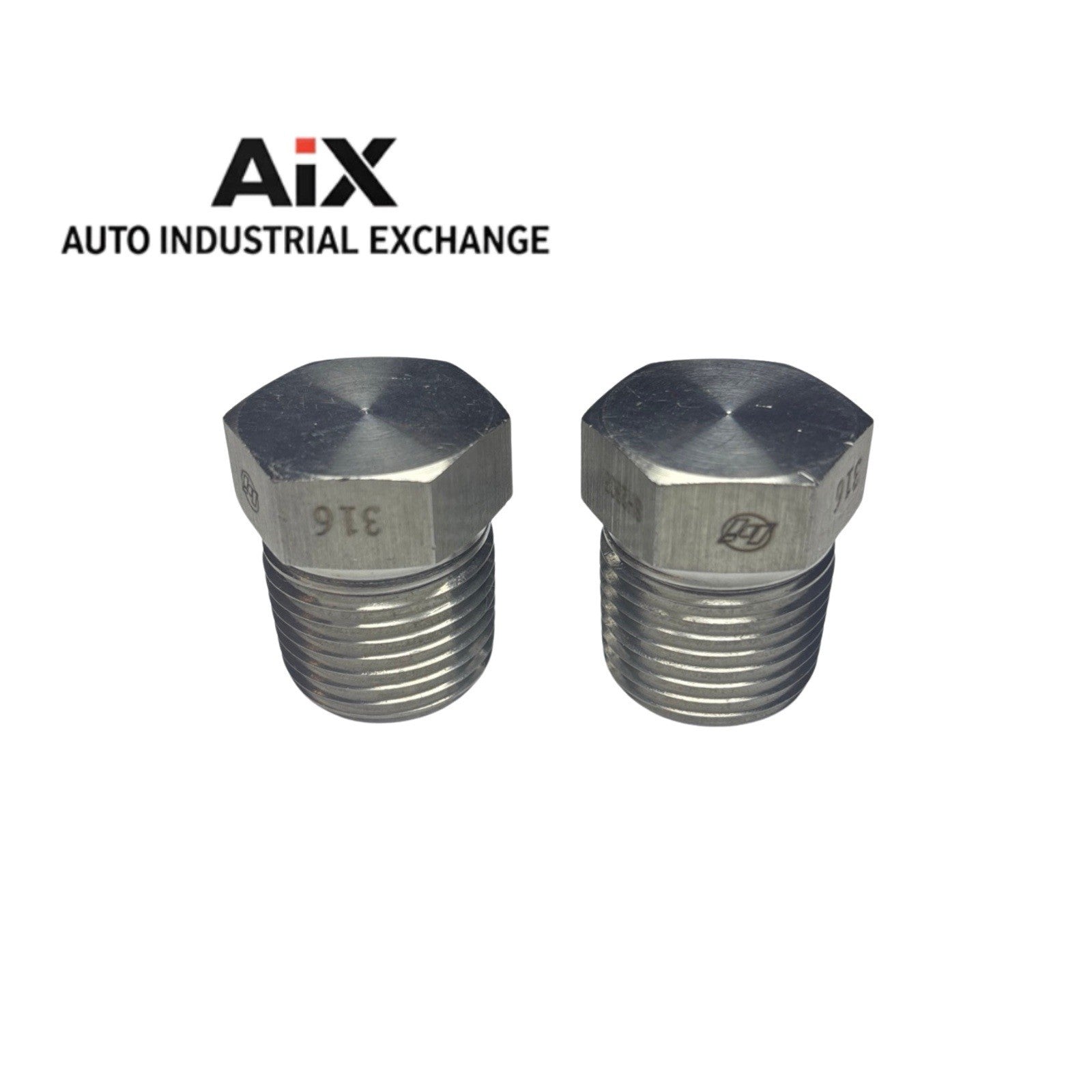 Lot of 2 Brennan 1/2” NPT Stainless Hex Head Plugs – Parker 1/2 HP-SS Equivalent